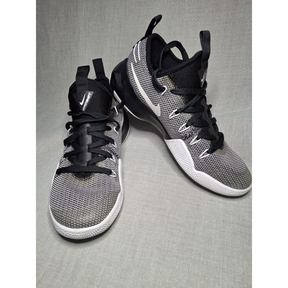 Nike Hypershift Basketball Shoes Men Size 7 Black White Wolf Grey 844572-010